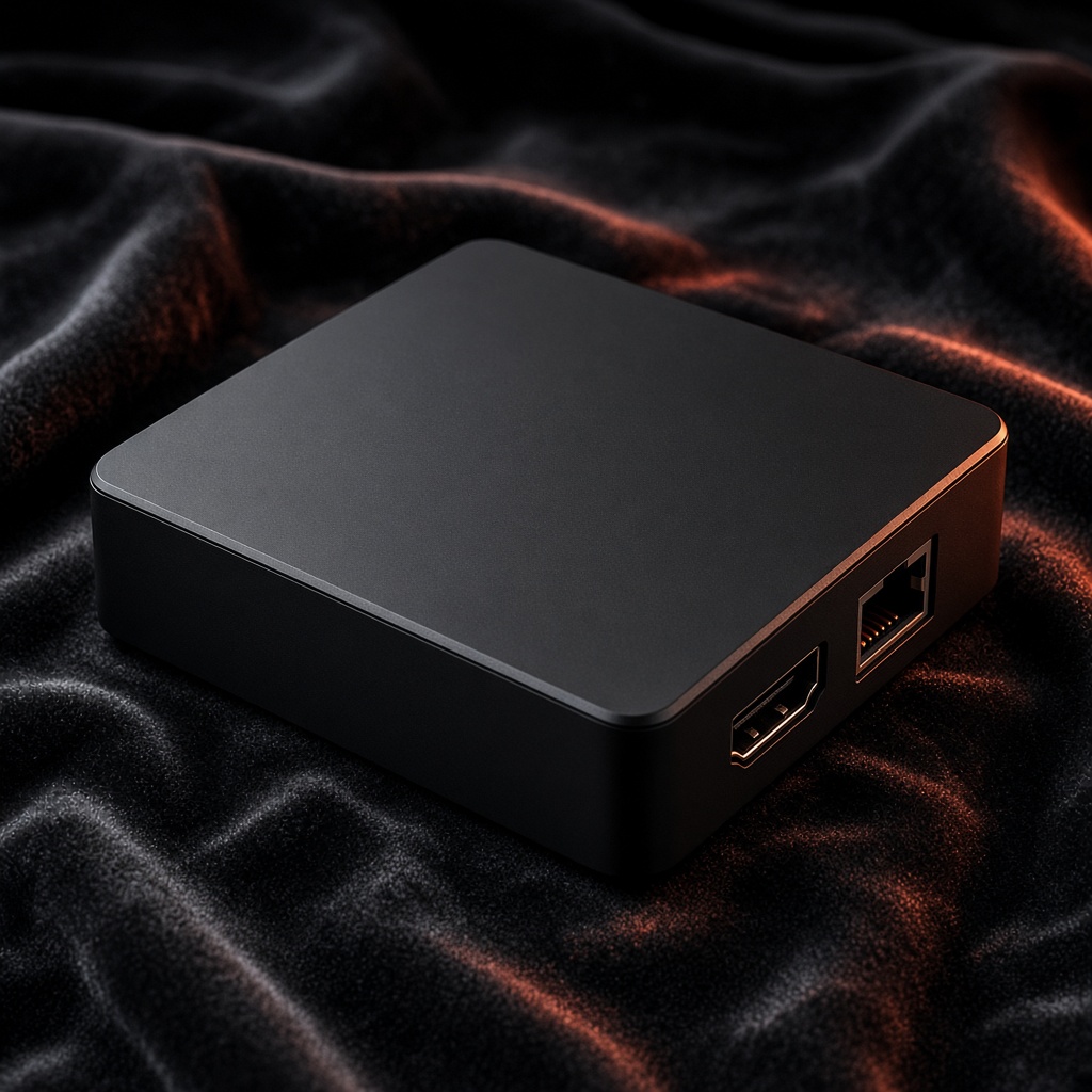 Generic black set-top box for the MAG 520 W3 Linux bundle